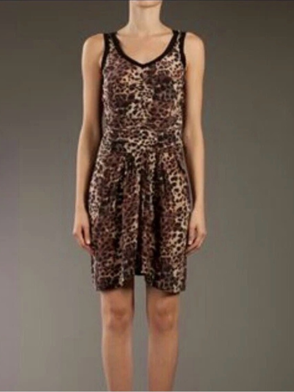 Isabel Marant Étoile Jafney Silk Leopard Sleeveless Dress Size 3 Medium EUC Y2K